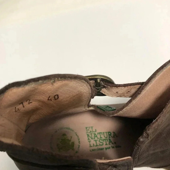 IN BOX Leather Spain El Naturalista Colibri Ankle Boots Size 8.5 Brown Casual - Picture 9 of 10